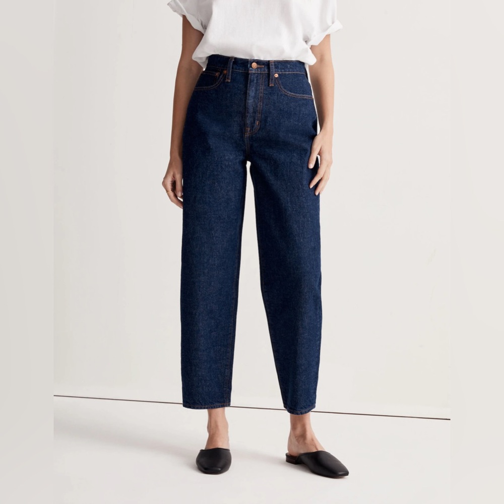 Madewell Balloon Jeans in Mapleside Wash